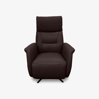 Furniture Village Designer Chair Collection Dusseldorf HW Leather Power Recliner Swivel Chair - Expresso