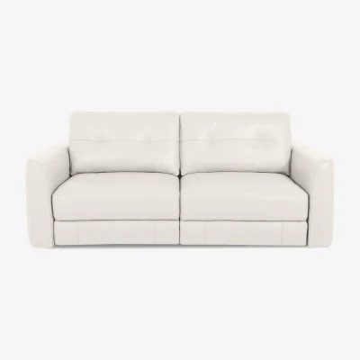Furniture Village World of Leather - Drift 2.5 Seater Leather Power Glider Sofa - BV Star White - Sofas and Armchairs - In Time for Christmas