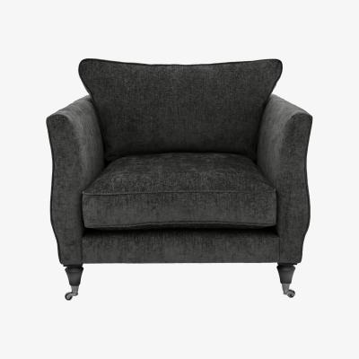Furniture Village Boutique Chatterley Chair - Bolero Ebony with Ebony Castors