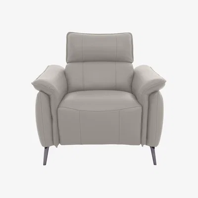 Furniture Village Jude Leather Armchair - New Grey