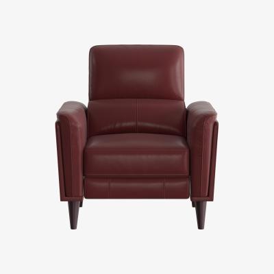 Furniture Village Compact Collection Klein NC Leather Chair - NC Deep Red