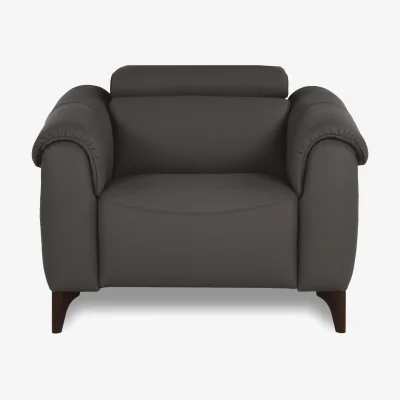 Furniture Village Nicoletti - Nicole Leather Armchair - Torello Grigio Scuro