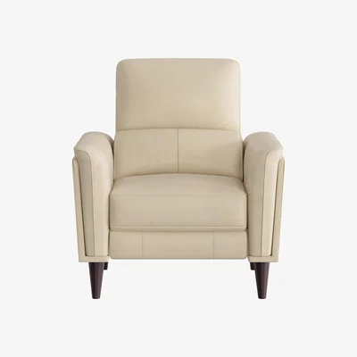 Furniture Village Compact Collection Klein NC Leather Chair - NC Bisque