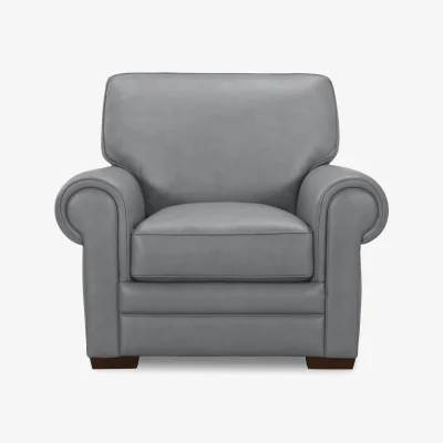 Furniture Village Carrick Leather Armchair - Sea Spray - Sofas and Armchairs