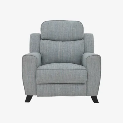 Furniture Village Comfort Story - Title Fabric Recliner Armchair with Power Headrests - Blue