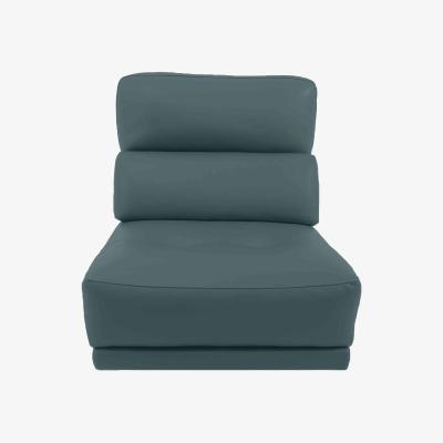 Furniture Village Adama NC Leather Armless Unit - NC Lake Green