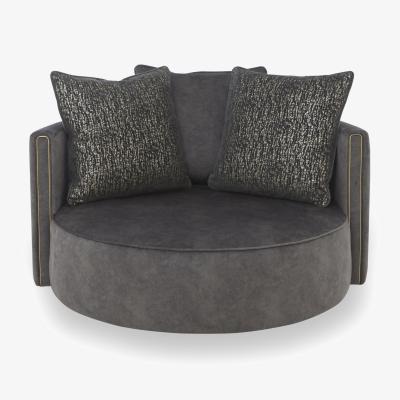 Furniture Village Ariana Large Fabric Swivel Chair - Moleskin