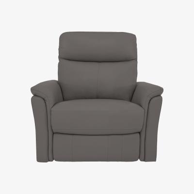 Furniture Village Compact Collection Piccolo Recliner Armchair - Grey- World of Leather