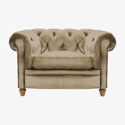 Furniture Village Alexander and James - New England Newport Fabric Armchair - Beige