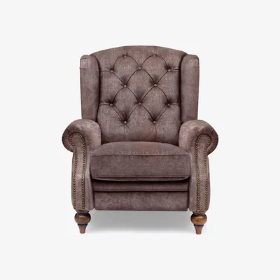 Furniture Village At The Helm - Shackleton Fabric Wing Chair - Antler