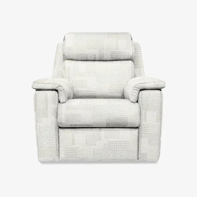 Furniture Village G Plan - Thornbury Fabric Power Recliner Chair with Headrest and Power Lumbar - Lydia Blush