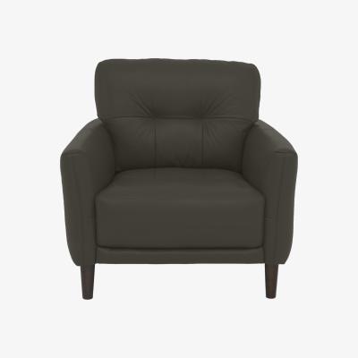 Furniture Village Uno HW Leather Chair - Charcoal Grey
