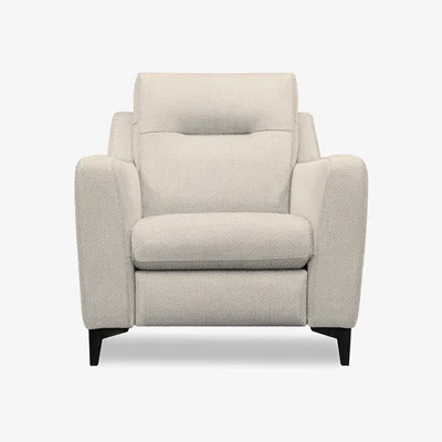 Furniture Village G Plan - Arlo Fabric Power Recliner Chair - Nebular Blush with Ebony Feet