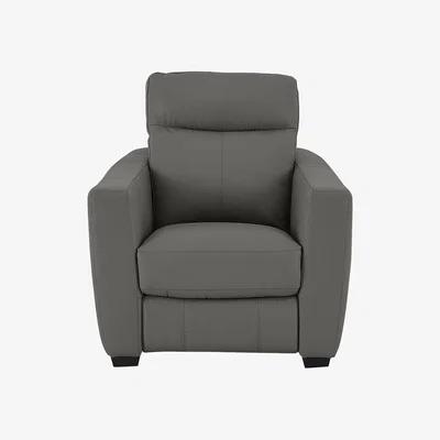 Furniture Village Compact Collection Midi Leather Battery Recliner Armchair- World of Leather