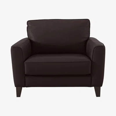 Furniture Village Brondby Leather Cuddle Chair - Brown- World of Leather