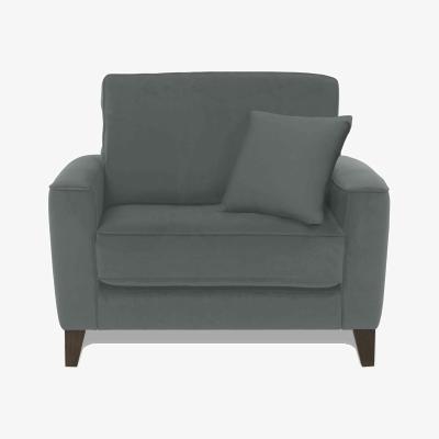 Furniture Village Brondby Fabric Cuddle Chair - Pewter