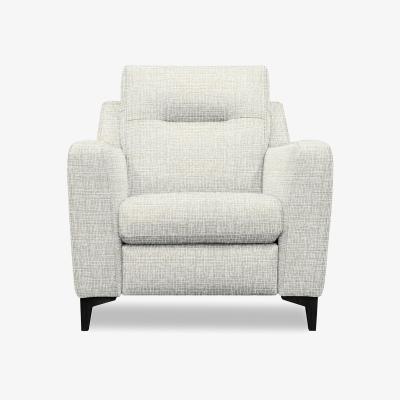 Furniture Village G Plan - Arlo Fabric Chair - Waffle Taupe with Ebony Feet