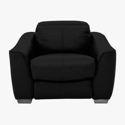 Furniture Village Xavier BV Leather Armchair with Power Recliner - Classic Black