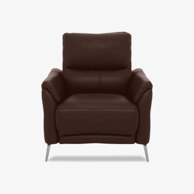 Furniture Village Daytona Leather Power Recliner Chair - Chocolate