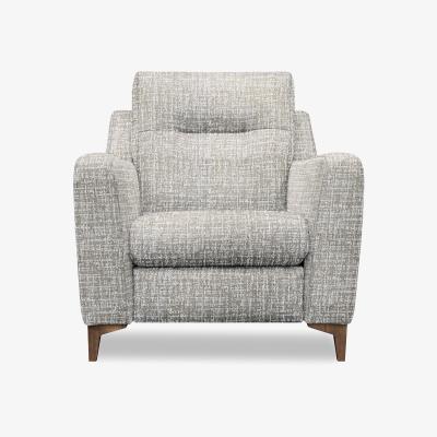 Furniture Village G Plan - Arlo Fabric Power Recliner Chair - Shore Slate with Walnut Feet