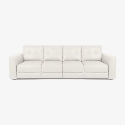 Furniture Village World of Leather - Drift 4 Seater Leather Power Glider Sofa - BV Star White - Sofas and Armchairs - In Time for Christmas