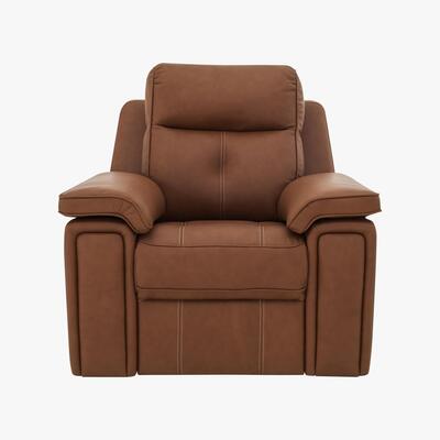 Furniture Village G Plan - Hannington Leather Power Recliner Armchair - Brown