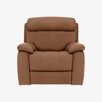 Furniture Village Moreno Leather Armchair - Pecan