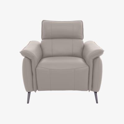 Furniture Village Jude Leather Armchair - Lead Grey
