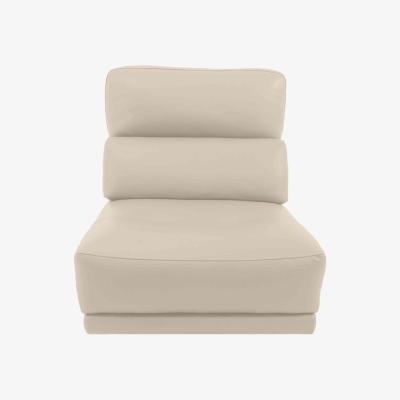 Furniture Village Adama NC Leather Armless Unit - NC Bisque
