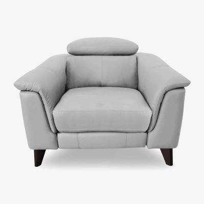 Furniture Village Wade HW Leather Chair - Grey