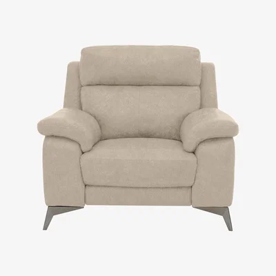 Furniture Village Missouri Fabric Power Recliner Armchair - Cream