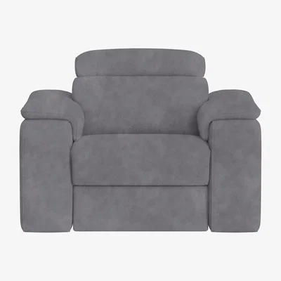 Furniture Village Nicoletti Italia - Davide Fabric Power Recliner Chair - Selma Topo