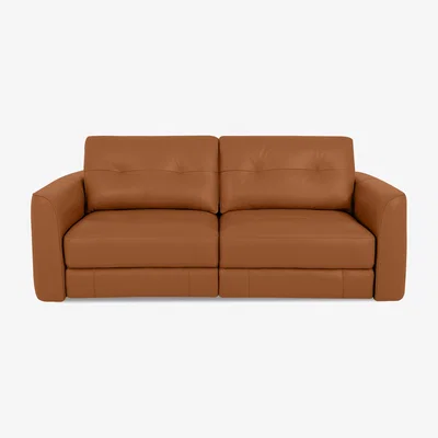 Furniture Village World of Leather - Drift 2.5 Seater Leather Power Glider Sofa - Pecan Brown - Sofas and Armchairs - In Time for Christmas