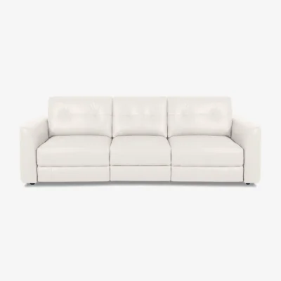 Furniture Village World of Leather - Drift 3 Seater Leather Power Glider Sofa - BV Star White - Sofas and Armchairs - In Time for Christmas