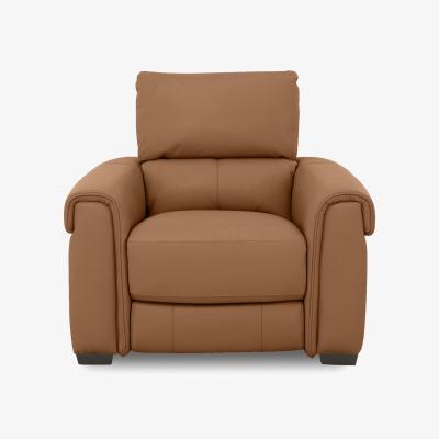 Furniture Village Nixon HW Leather Chair - Pecan Brown