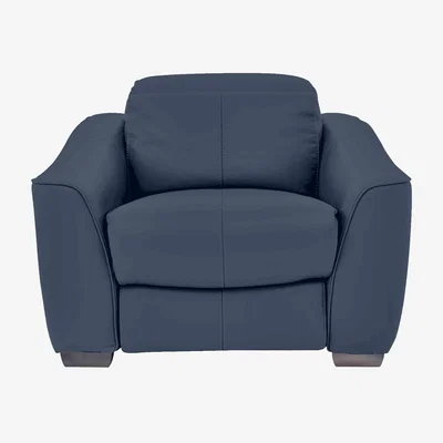 Furniture Village Xavier Leather Armchair - Ocean