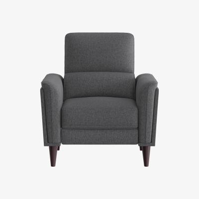 Furniture Village Compact Collection Klein Fabric Power Recliner Chair with Telescopic Headrest - R39 Charcoal