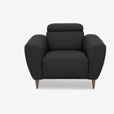 Furniture Village Nicoletti Italia - Milano Leather Chair - Dali Nero
