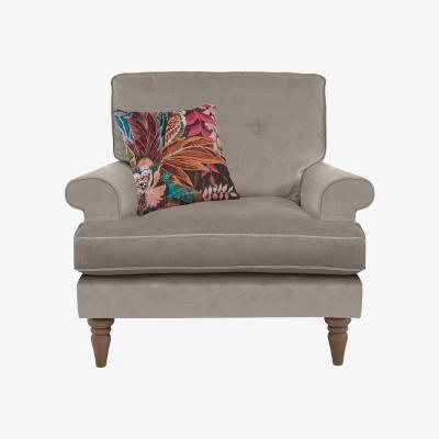 Furniture Village The Botanical Collection Paradiso Fabric Patterned Armchair - Grey
