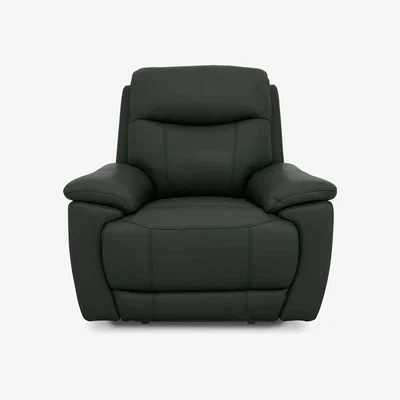 Furniture Village Sloane Leather Power Recliner Chair - Oslo Pine