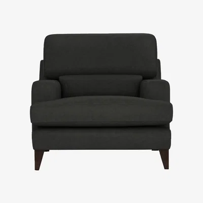 Furniture Village The Lounge Co. - Romilly Leather Armchair - Raven