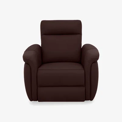 Furniture Village Dublin Leather Armchair - Burgundy