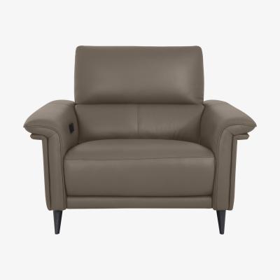 Furniture Village Domicil - Huxley Leather Power Recliner Chair with Telescopic Headrest - NP Pine Bark