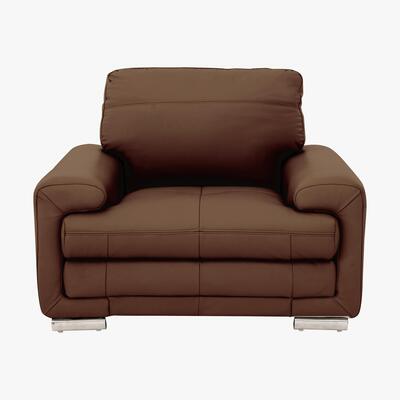 Furniture Village Gamma Leather Armchair - Brown
