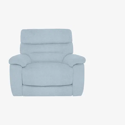 Furniture Village Comfort Story - Nimbus Fabric Power Recliner Chair - Baby Blue