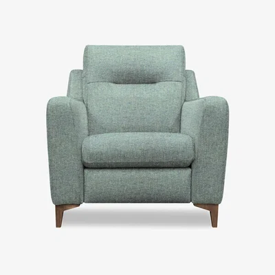 Furniture Village G Plan - Arlo Fabric Chair - Dapple Kingfisher with Walnut Feet