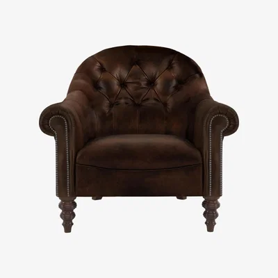 Furniture Village Tetrad - Talisker Leather Button Armchair