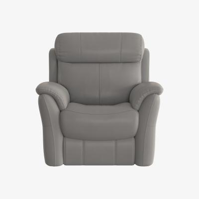 Furniture Village Relax Station Revive Leather Armchair - Grey- World of Leather