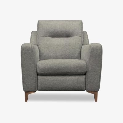 Furniture Village G Plan - Arlo Fabric Chair - Mirage Slate with Walnut Feet
