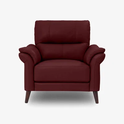 Furniture Village Winner NC Leather Armchair - Ruby